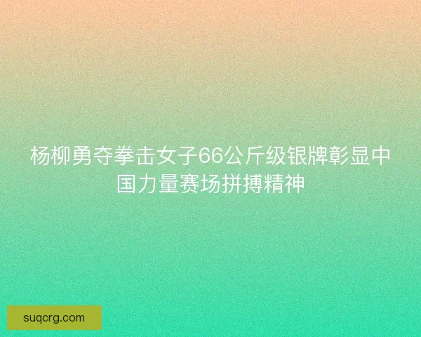 杨柳勇夺拳击女子66公斤级银牌彰显中国力量赛场拼搏精神